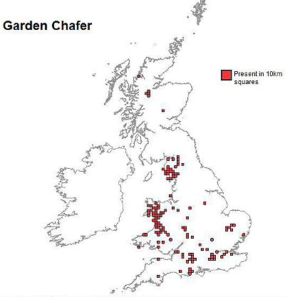 Map of distribution